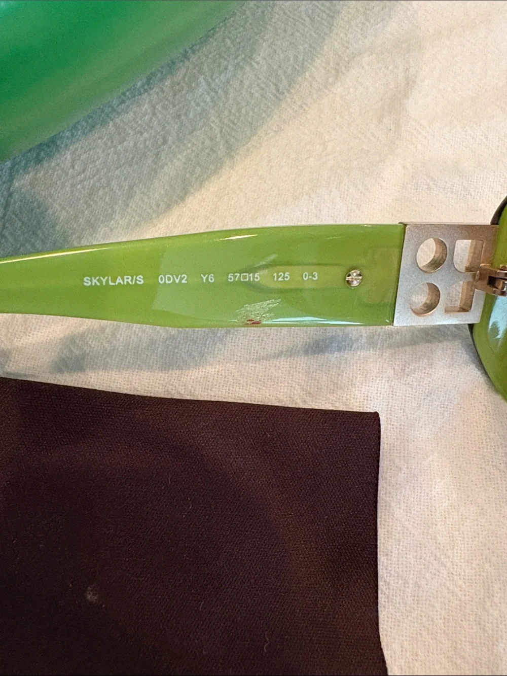 kate spade Black Frame Sunglasses with Brown Gradient Lenses and Green Case